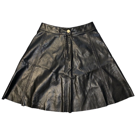 H&M Flowy High Rise Leather Skirt size 6 - Picture 3 of 5